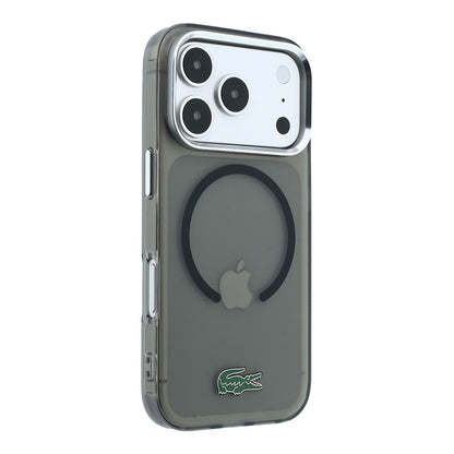 Apple iPhone 18 Pro Max Kılıf Lacoste Orjinal Lisanslı M-safe Şarj Özellikli Lake Timsah Logolu IML Frosted Kapak