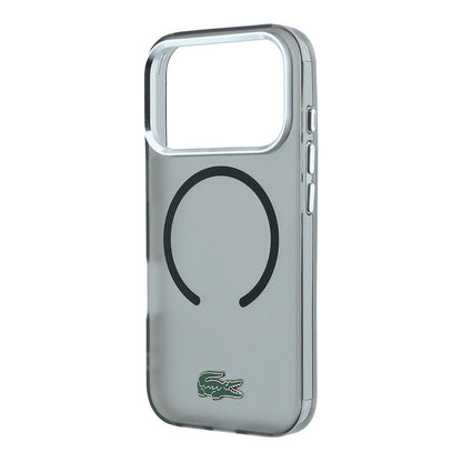 Apple iPhone 18 Pro Max Kılıf Lacoste Orjinal Lisanslı M-safe Şarj Özellikli Lake Timsah Logolu IML Frosted Kapak