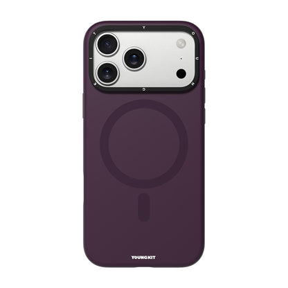 Apple iPhone 18 Pro Max Kılıf M-safe Şarj Özellikli Kamera Standlı Youngkit Bitty Cream Kapak