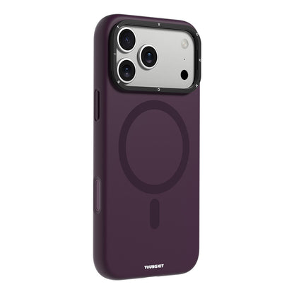 Apple iPhone 18 Pro Max Kılıf M-safe Şarj Özellikli Kamera Standlı Youngkit Bitty Cream Kapak