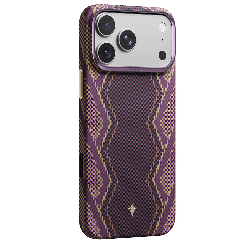 Apple iPhone 18 Pro Max Kılıf M-safe Şarj Özellikli Raptic Aramid Skin Scepter Serisi Karbon Kapak