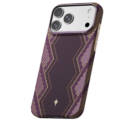 Apple iPhone 18 Pro Max Kılıf M-safe Şarj Özellikli Raptic Aramid Skin Scepter Serisi Karbon Kapak