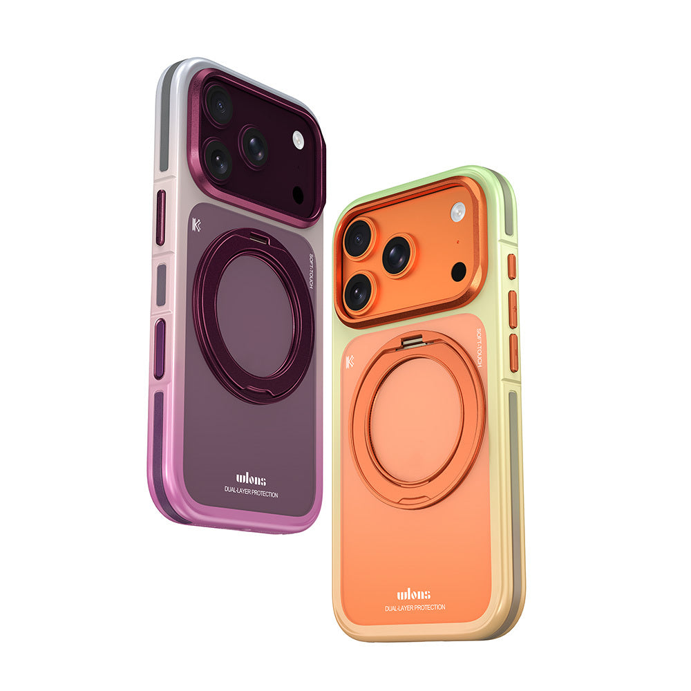 Apple iPhone 18 Pro Max Kılıf M-safe Şarj Özellikli Sert PC Wlons Arvox Standlı Kapak