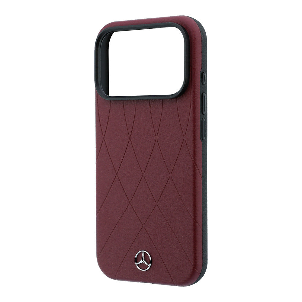 Apple iPhone 18 Pro Max Kılıf Mercedes Benz Orjinal Lisanslı M-safe Şarj Özellikli 3D Metal Logolu Crossed Lines Kapak