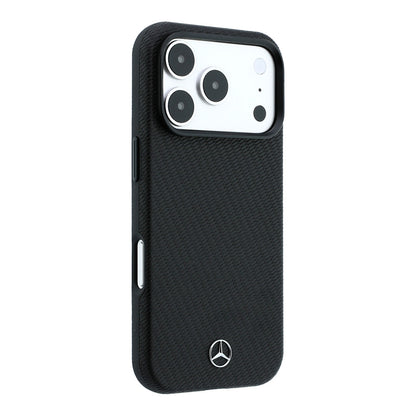 Apple iPhone 18 Pro Max Kılıf Mercedes Benz Orjinal Lisanslı M-safe Şarj Özellikli 3D Metal Logolu Wrap Wood Deri Kapak