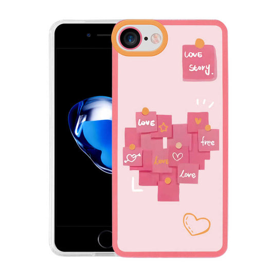 Apple iPhone 7 Kılıf Zore M-Fit Desenli Kapak