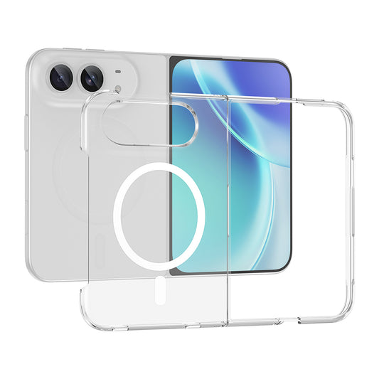 Apple iPhone Duo Kamera Korumalı M-Safe Şarj Özellikli Şeffaf Zore London Sert PC Kapak