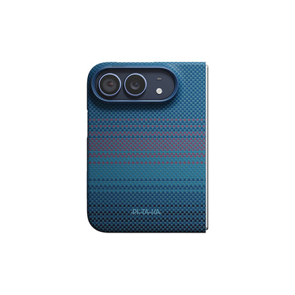 Apple iPhone Duo Kılıf M-safe Şarj Özellikli Aramid Karbon Fiber Pitaka Moonrise 2.0 Nights Serisi Kapak