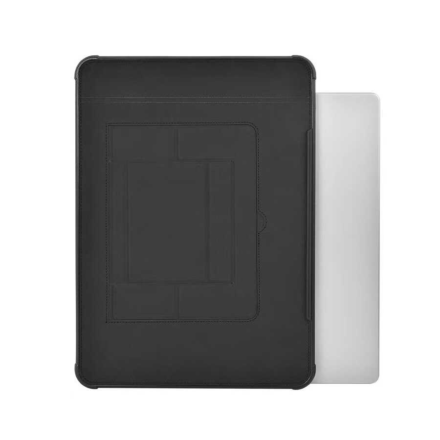 Apple Macbook 14.2' 2021 Wiwu Defender Stand Case Taşınabilir Standlı Magnetik PU Laptop Çantası