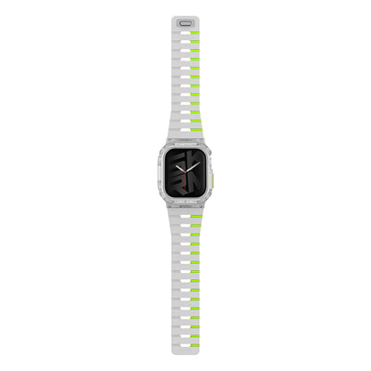 Apple Watch 10 42mm Skinarma Nightglow Atom TPU Kasa Koruyucu + Gemini Silikon Kordon
