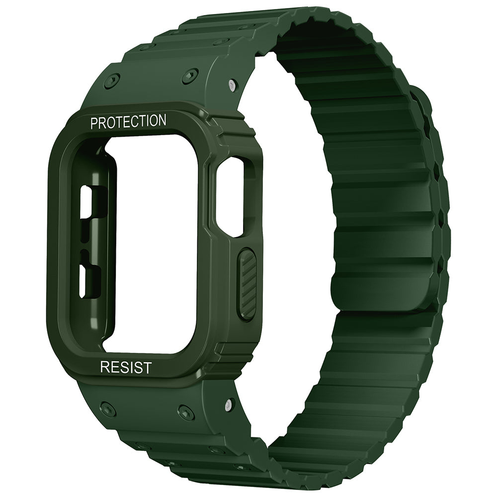 Apple Watch 10 42mm Zore KRD-142 Airbag Tasarımlı Kasa Koruyuculu Silikon Kordon