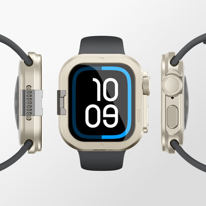 Apple Watch 10 46mm Amazingthing Premium Armor Fit FullGuard Metal Kasa ve Ekran Koruyucu
