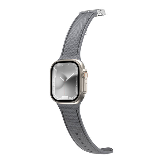 Apple Watch 10 46mm Amazingthing Titan Swift Deri Dokulu Silikon Kordon