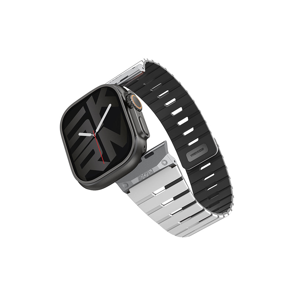 Apple Watch 10 46mm Skinarma Gemini Serisi TPU Magnetik Silikon Kordon