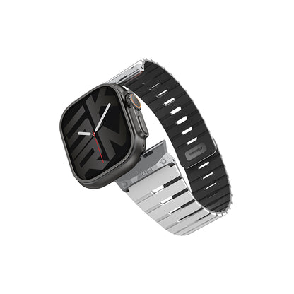Apple Watch 10 46mm Skinarma Gemini Serisi TPU Magnetik Silikon Kordon
