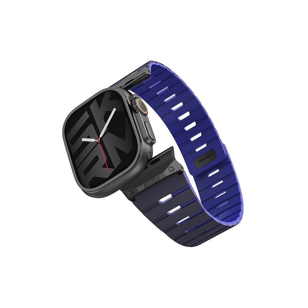 Apple Watch 10 46mm Skinarma Gemini Serisi TPU Magnetik Silikon Kordon