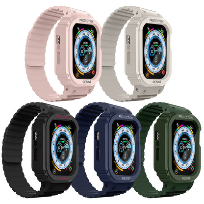 Apple Watch 10 46mm Zore KRD-142 Airbag Tasarımlı Kasa Koruyuculu Silikon Kordon