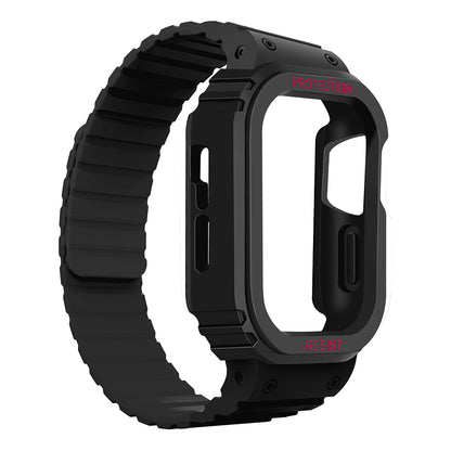 Apple Watch 10 46mm Zore KRD-142 Airbag Tasarımlı Kasa Koruyuculu Silikon Kordon