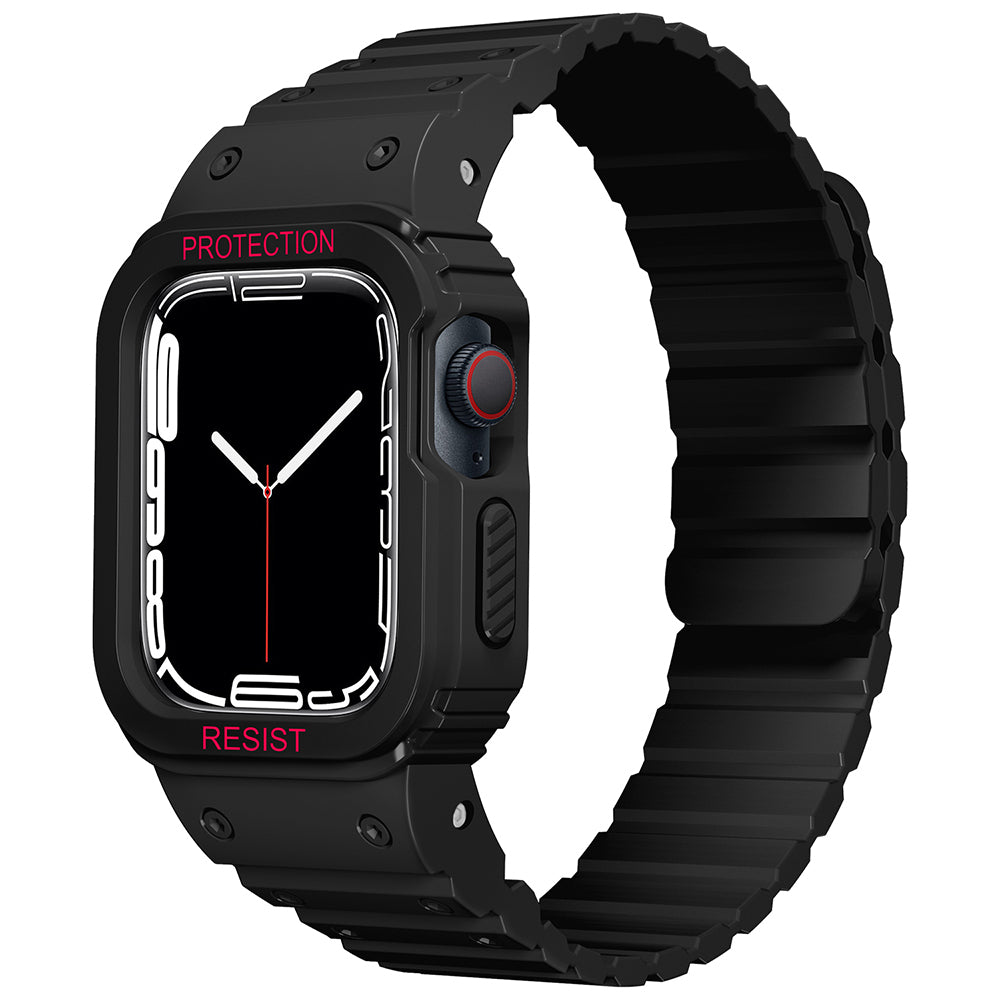 Apple Watch 10 46mm Zore KRD-142 Airbag Tasarımlı Kasa Koruyuculu Silikon Kordon