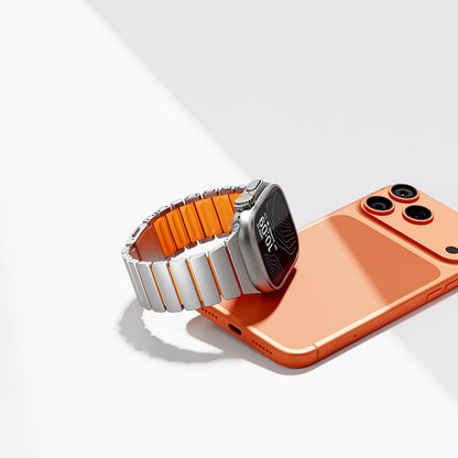 Apple Watch 10 46mm Zore KRD-149 Metal Silikon Kordon