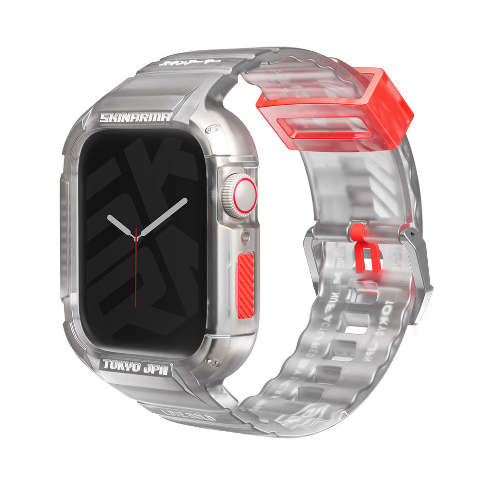 Apple Watch 44mm SkinArma Saido Sert PC Kasa Koruyuculu Silikon Kordon