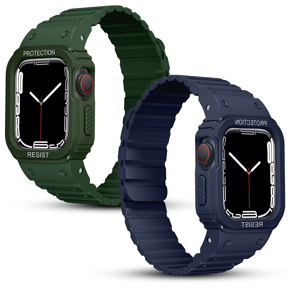 Apple Watch 44mm Zore KRD-142 Airbag Tasarımlı Kasa Koruyuculu Silikon Kordon