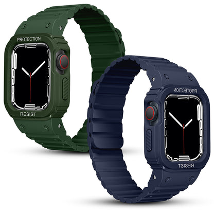 Apple Watch 44mm Zore KRD-142 Airbag Tasarımlı Kasa Koruyuculu Silikon Kordon