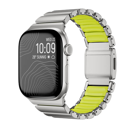 Apple Watch 44mm Zore KRD-149 Metal Silikon Kordon