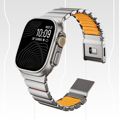 Apple Watch 44mm Zore KRD-149 Metal Silikon Kordon