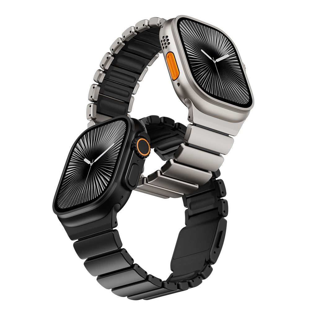 Apple Watch 44mm Zore KRD-149 Metal Silikon Kordon