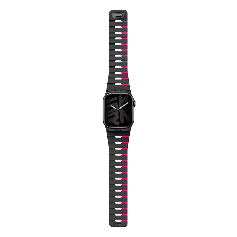 Apple Watch 7 41mm Skinarma Gemini Serisi TPU Magnetik Silikon Kordon