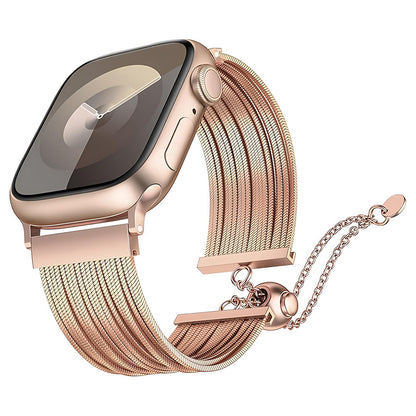 Apple Watch 7 41mm Zore KRD-137 Metal Hasır Kordon