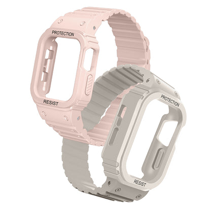 Apple Watch 7 41mm Zore KRD-142 Airbag Tasarımlı Kasa Koruyuculu Silikon Kordon