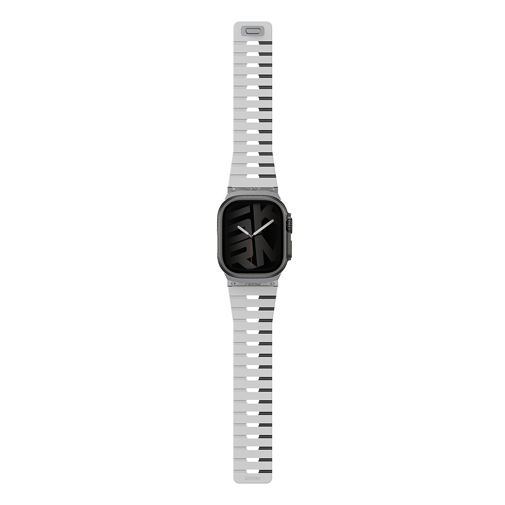 Apple Watch 7 45mm Skinarma Gemini Serisi TPU Magnetik Silikon Kordon