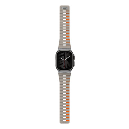 Apple Watch 7 45mm Skinarma Gemini Serisi TPU Magnetik Silikon Kordon