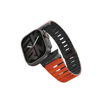 Apple Watch 7 45mm Skinarma Gemini Serisi TPU Magnetik Silikon Kordon