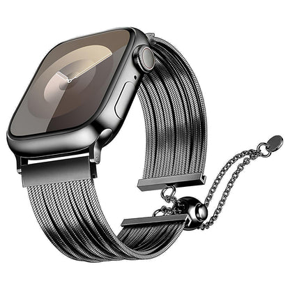 Apple Watch 7 45mm Zore KRD-137 Metal Hasır Kordon