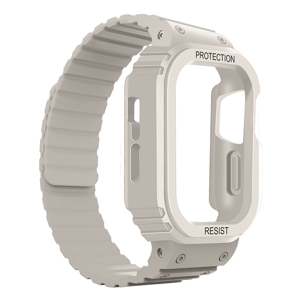 Apple Watch 7 45mm Zore KRD-142 Airbag Tasarımlı Kasa Koruyuculu Silikon Kordon
