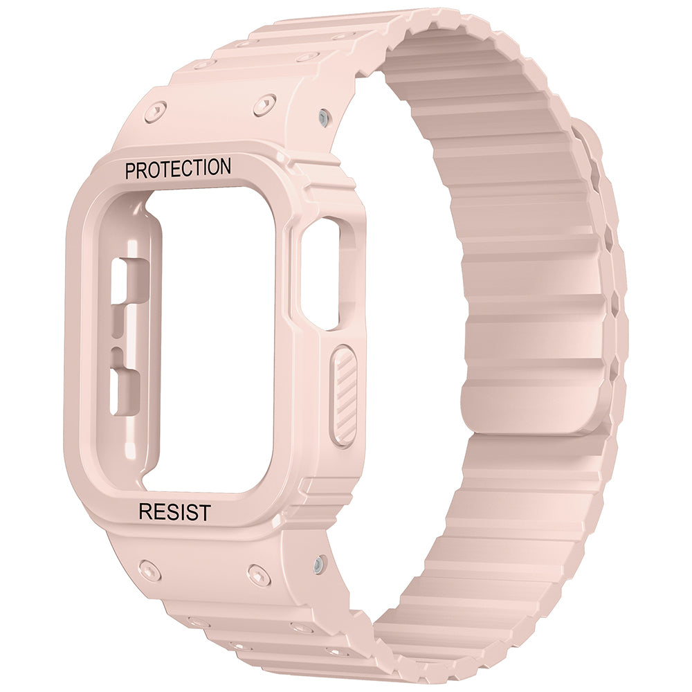 Apple Watch 7 45mm Zore KRD-142 Airbag Tasarımlı Kasa Koruyuculu Silikon Kordon