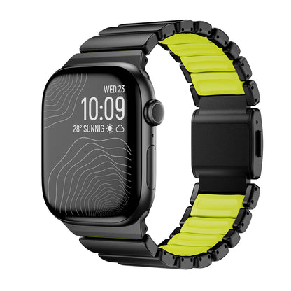 Apple Watch 7 45mm Zore KRD-149 Metal Silikon Kordon