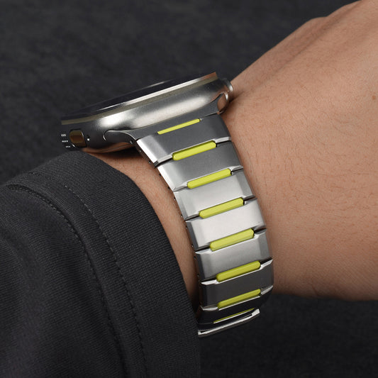 Apple Watch 7 45mm Zore KRD-155 Metal Silikon Kordon