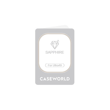 Apple Watch Ultra 49mm CaseWorld Alloy Serisi Safir Akıllı Saat Temperli Cam Ekran Koruyucu