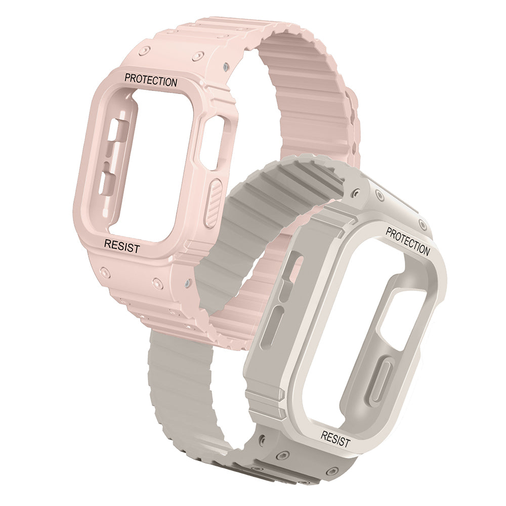 Apple Watch Ultra 49mm Zore KRD-142 Airbag Tasarımlı Kasa Koruyuculu Silikon Kordon