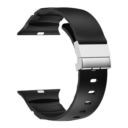 Apple Watch Ultra 49mm Zore KRD-145 Metal Tokalı Silikon Kordon