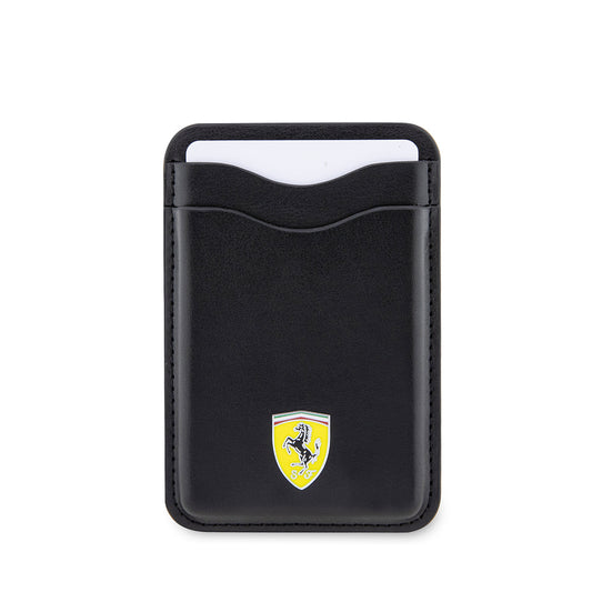Ferrari Orjinal Lisanslı Magnetik Metal Logolu PU Deri Kartlık