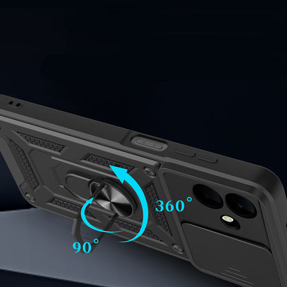 Galaxy A07 Kılıf Magnetik Standlı Kamera Korumalı Zore Sürgülü Vega Kapak