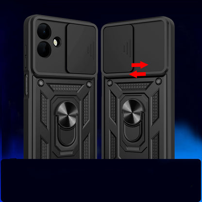 Galaxy A07 Kılıf Magnetik Standlı Kamera Korumalı Zore Sürgülü Vega Kapak