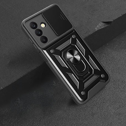 Galaxy A26 Kılıf Magnetik Standlı Kamera Korumalı Zore Sürgülü Vega Kapak