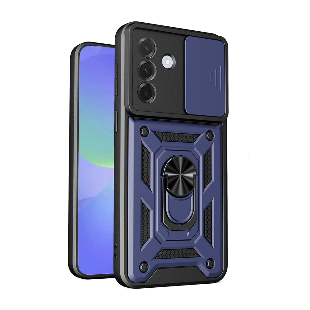 Galaxy A27 Kılıf Magnetik Standlı Kamera Korumalı Zore Sürgülü Vega Kapak