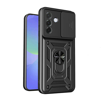 Galaxy A27 Kılıf Magnetik Standlı Kamera Korumalı Zore Sürgülü Vega Kapak
